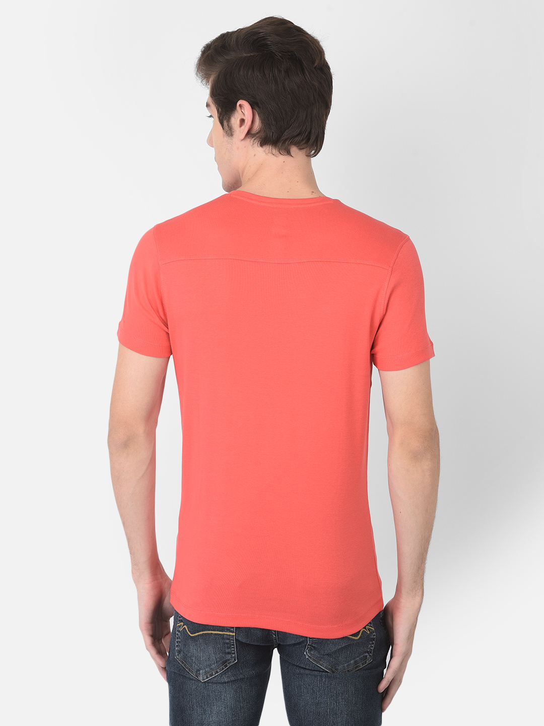 Numero Uno Men Solid Orange T-Shirt